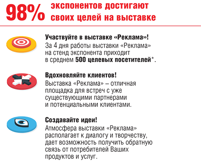 98% экспонентов достигают своих целей на выставке 98% экспонентов достигают своих целей на выставке